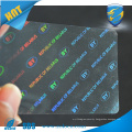 High quality anti-counterfeit adhesive transparent hologram sticker sheet